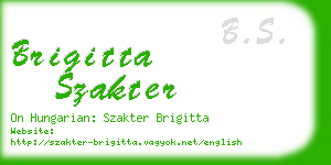 brigitta szakter business card